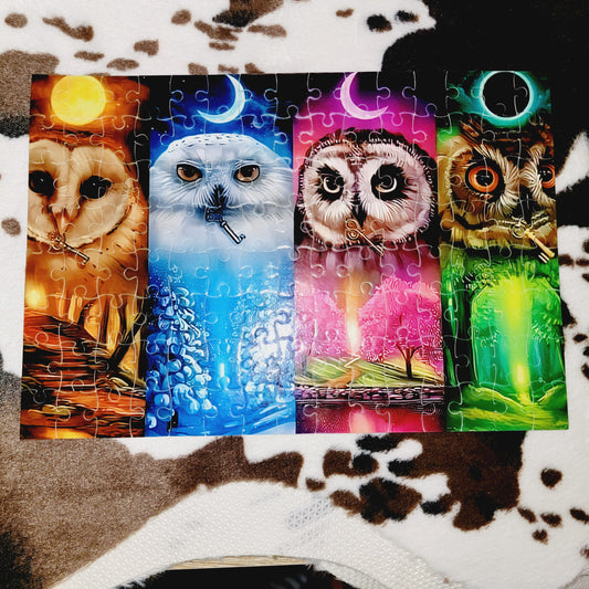 Owl Moon 120 Piece Handmade Jigsaw Puzzle
