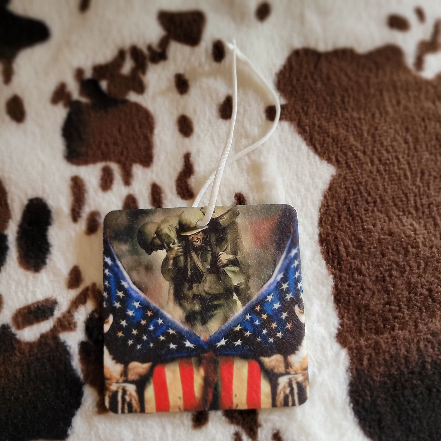 Army USA Flag Unscented Car Air Freshener