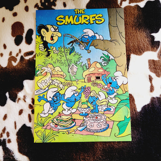 The Smurfs 120 Piece Handmade Jigsaw Puzzle