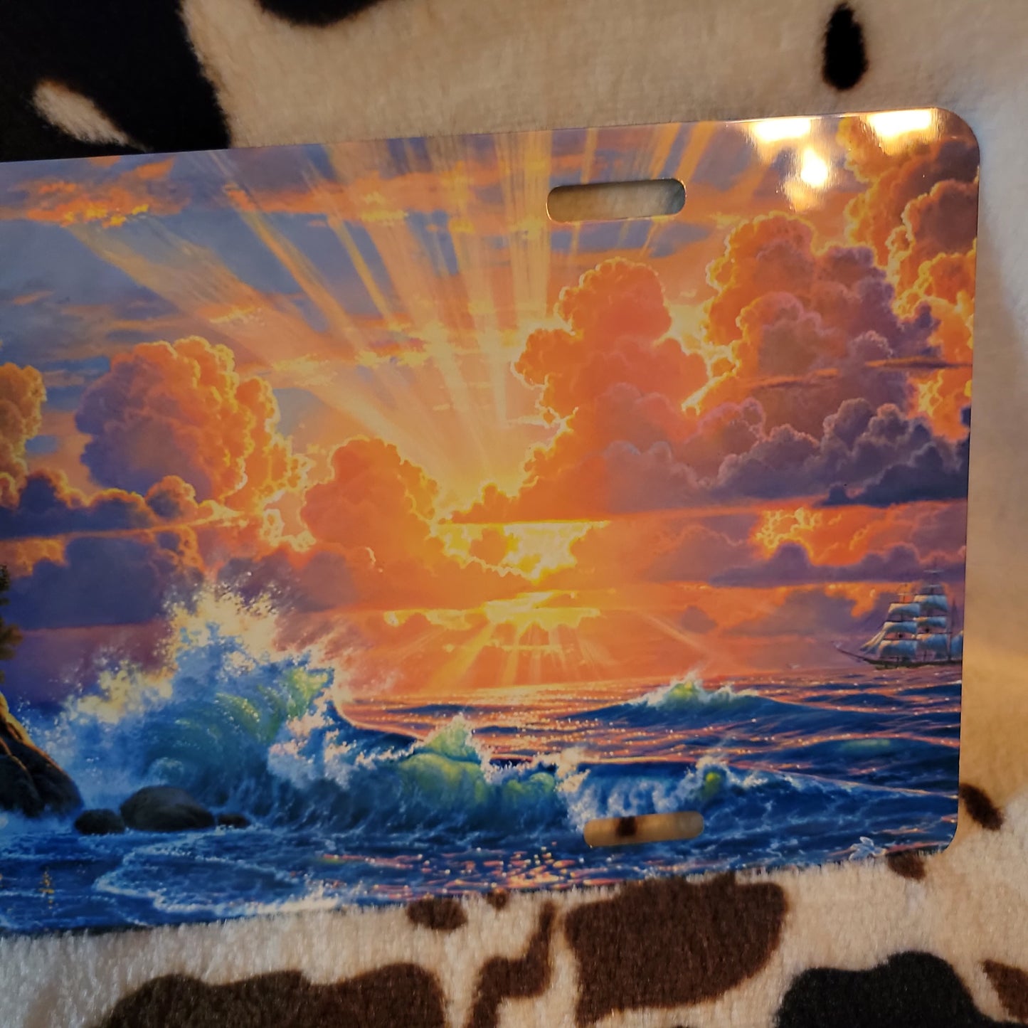 Lighthouse Sunrise Car Tag License Plate