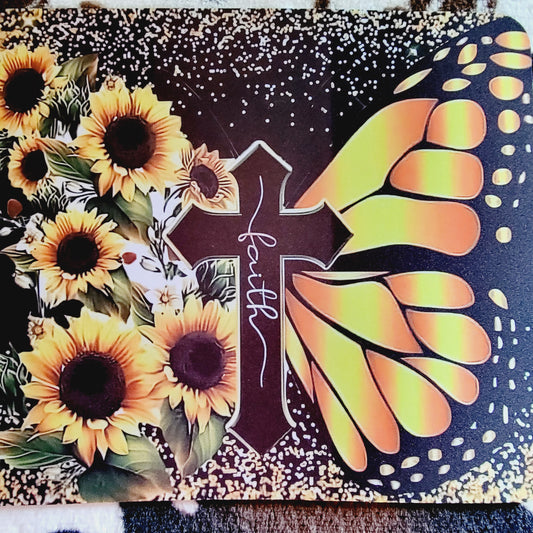 Faith Butterfly Computer Mouse Pad