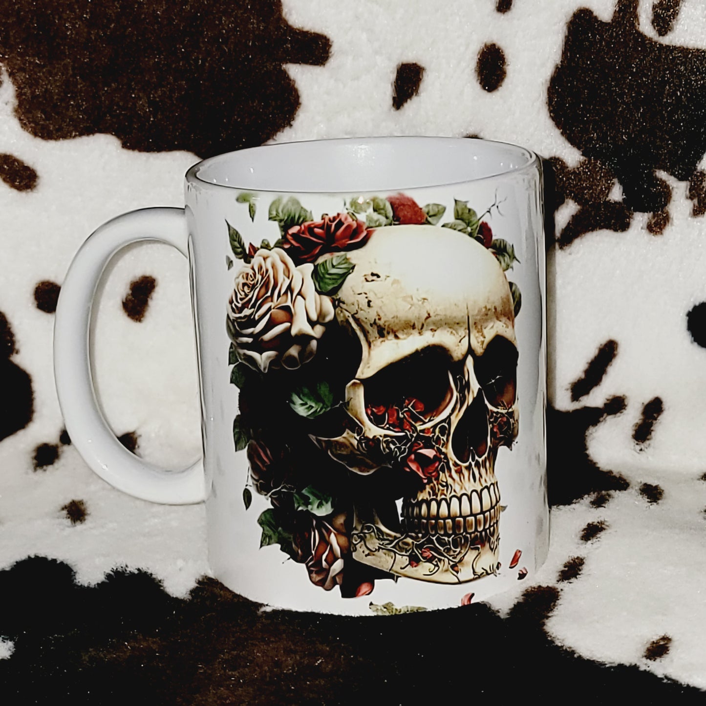 Skull Floral 11oz Ceramic Coffee Mug