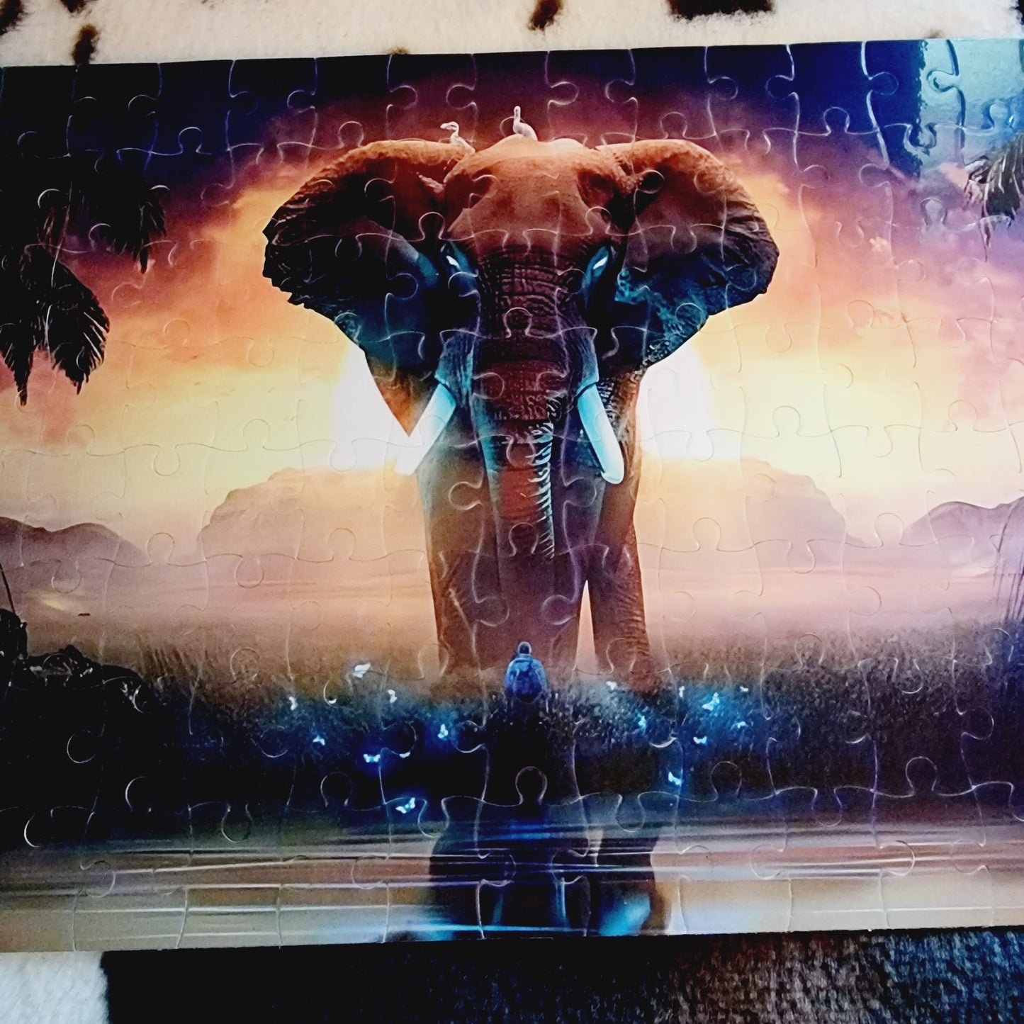 Elephant Jungle 120 Piece Handmade Jigsaw Puzzle