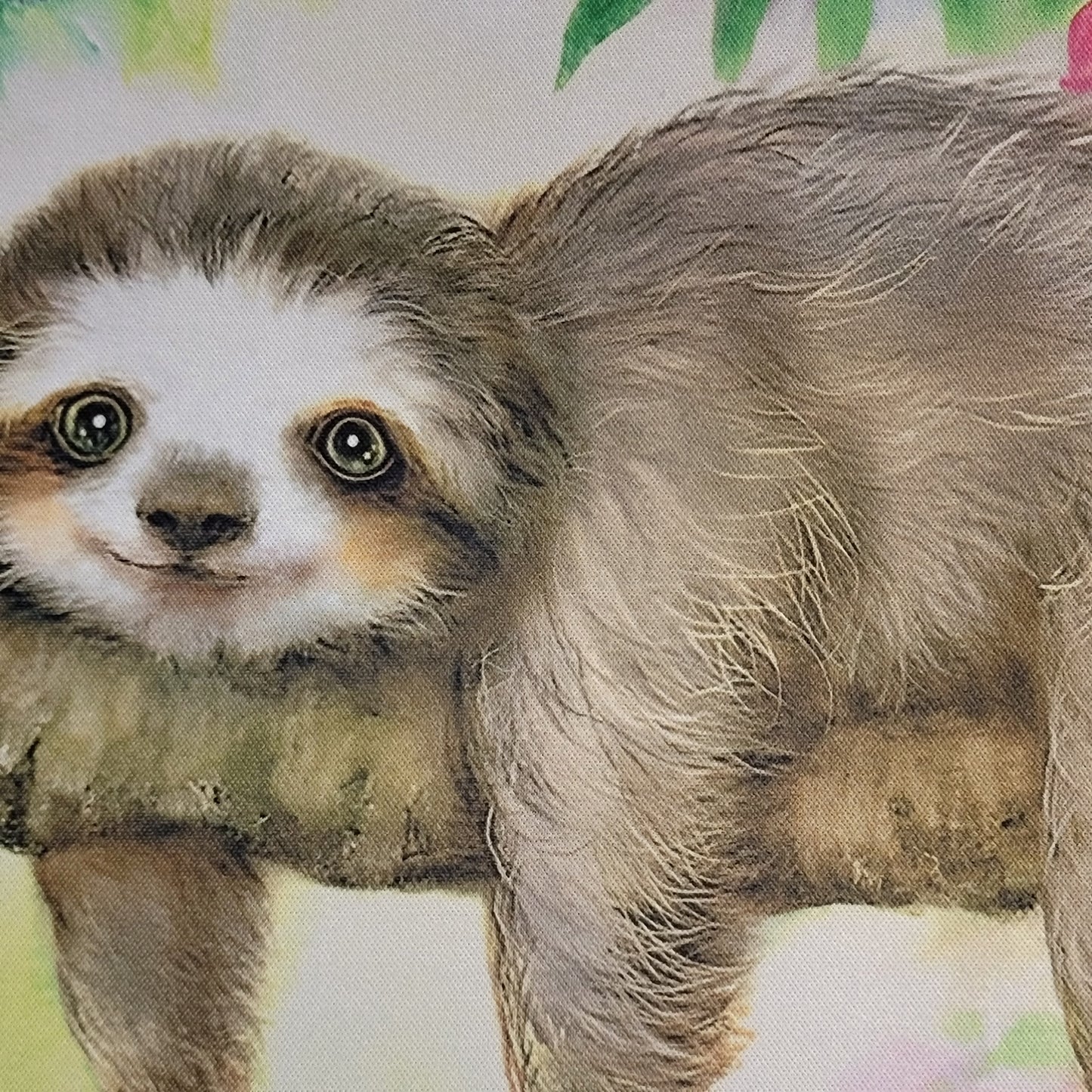 Sloth Floral Mouse Pad