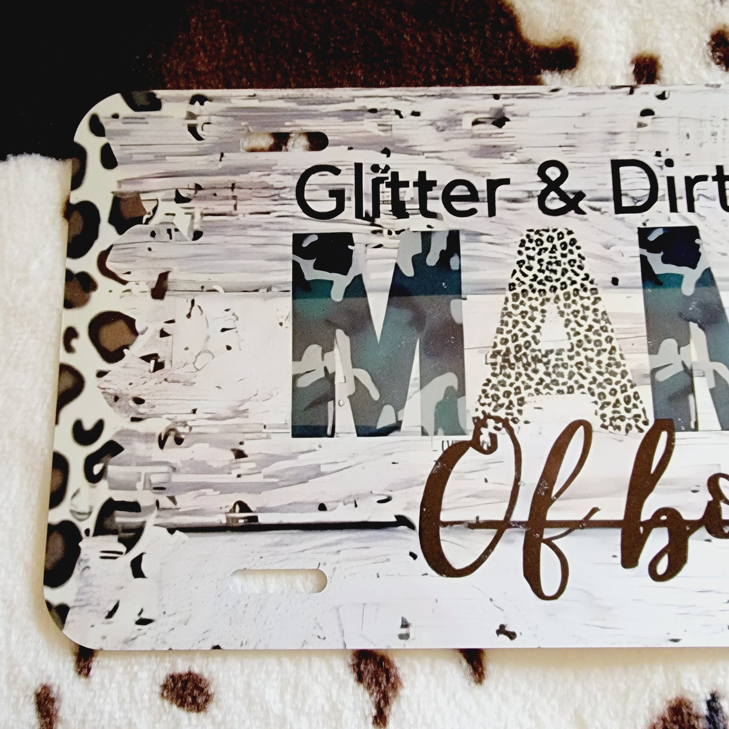Mama Of Both Custom Handmade Car Tag License Plate