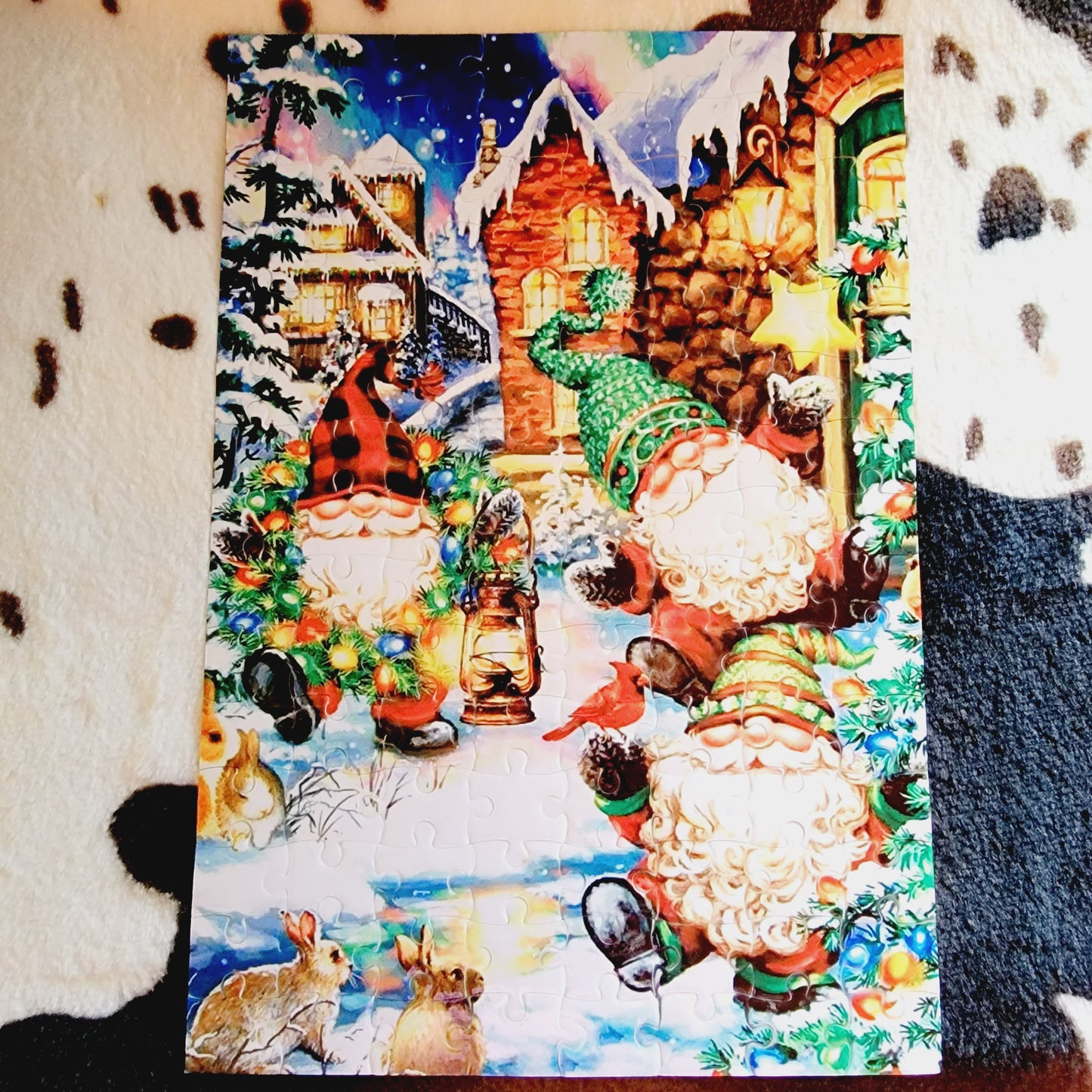 Gnomes Christmas 120 Piece Handmade Jigsaw Puzzle