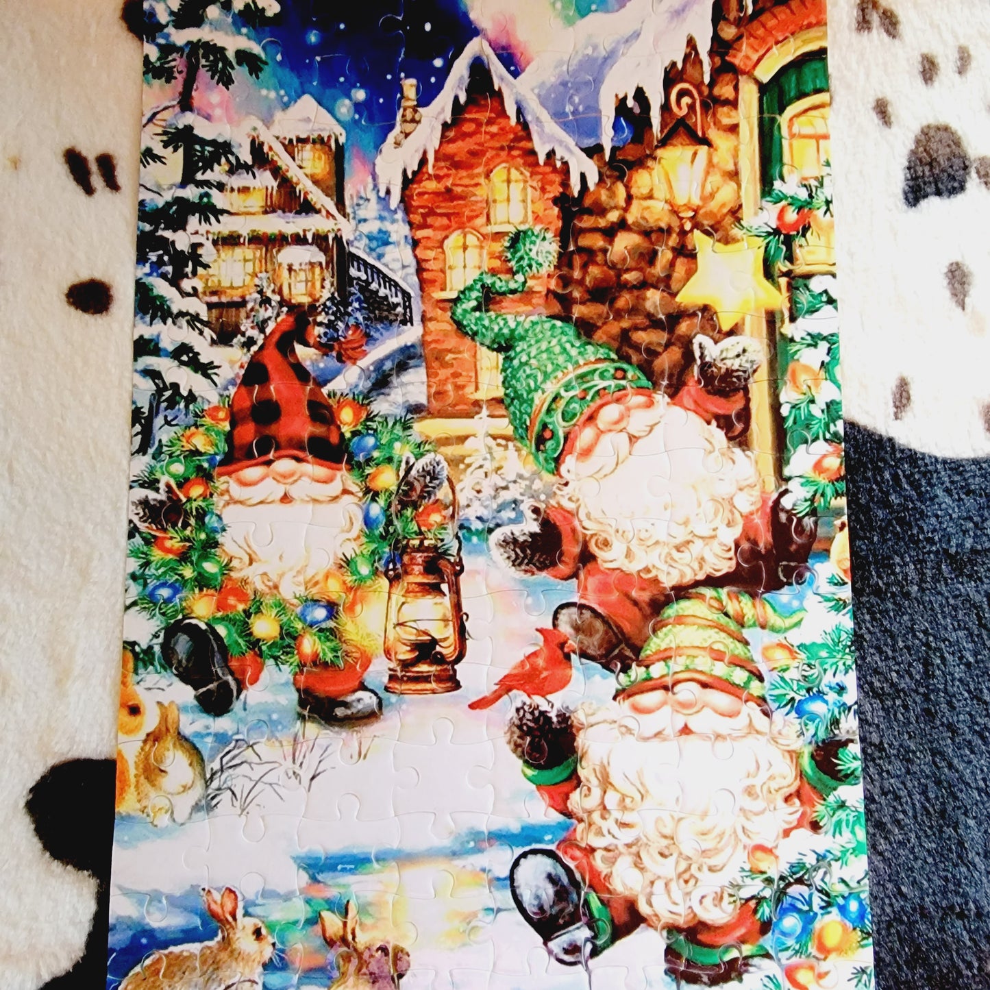 Gnomes Christmas 120 Piece Handmade Jigsaw Puzzle