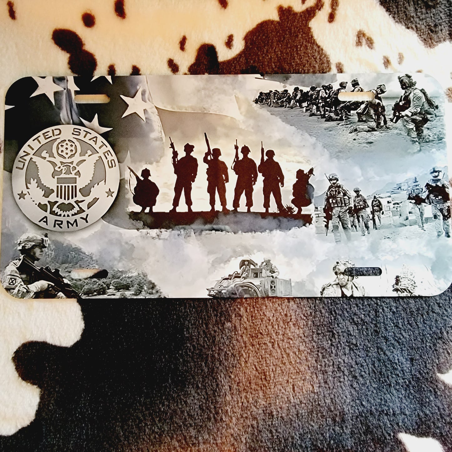 Army Flag Custom Handmade Car Tag License Plate