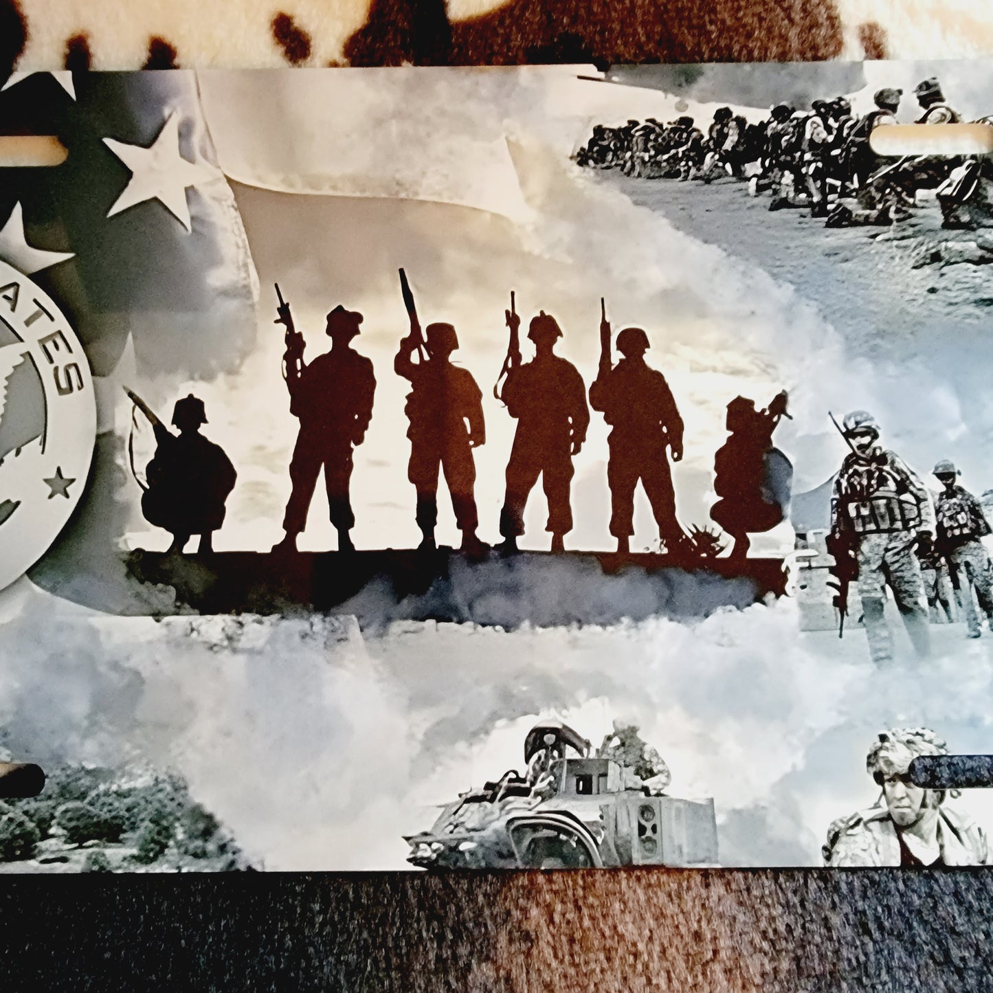 Army Flag Custom Handmade Car Tag License Plate