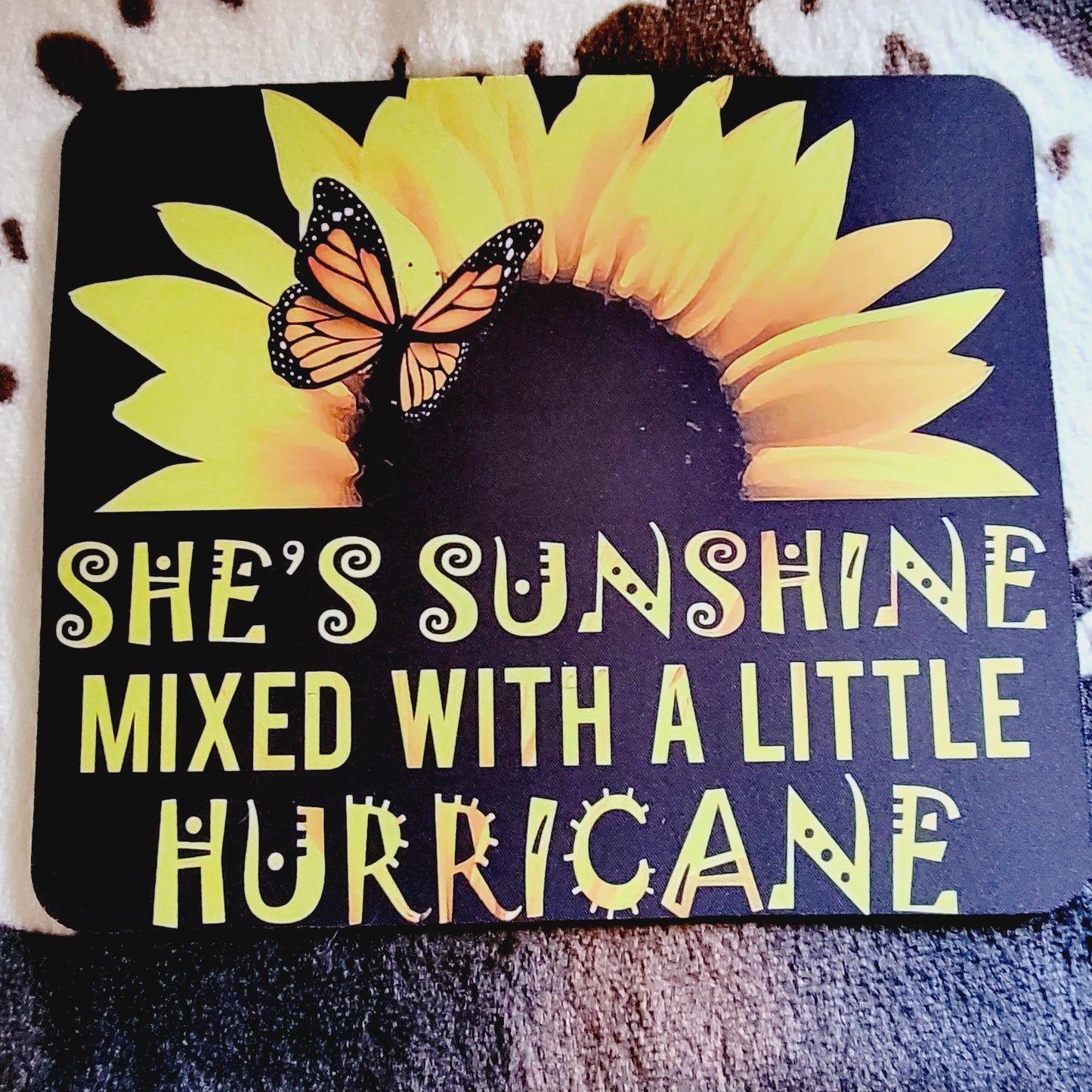 Sunshine And Hurricane Sunflower Mouse Pad