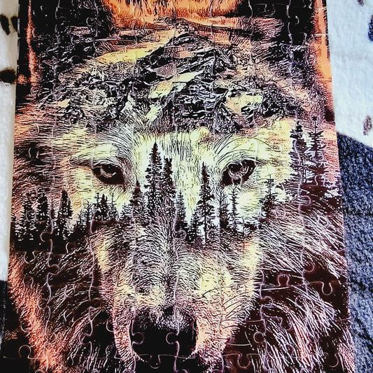 Wilderness Wolf 120 Piece Handmade Jigsaw Puzzle