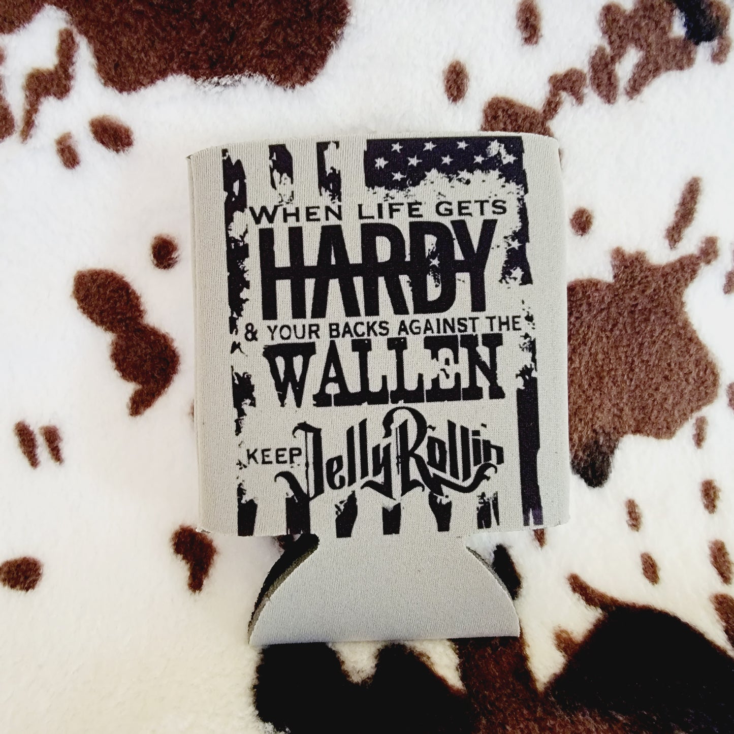 Hardy Wallen Jelly Roll Can Cooler Drink Holder Koozie