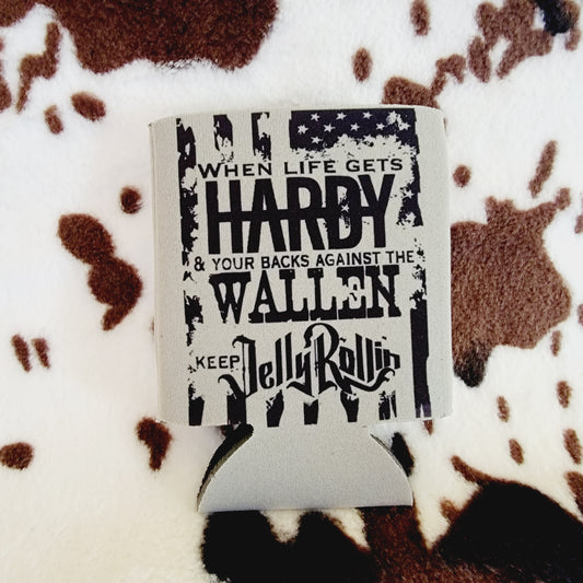 Hardy Wallen Jelly Roll Can Cooler Drink Holder Koozie