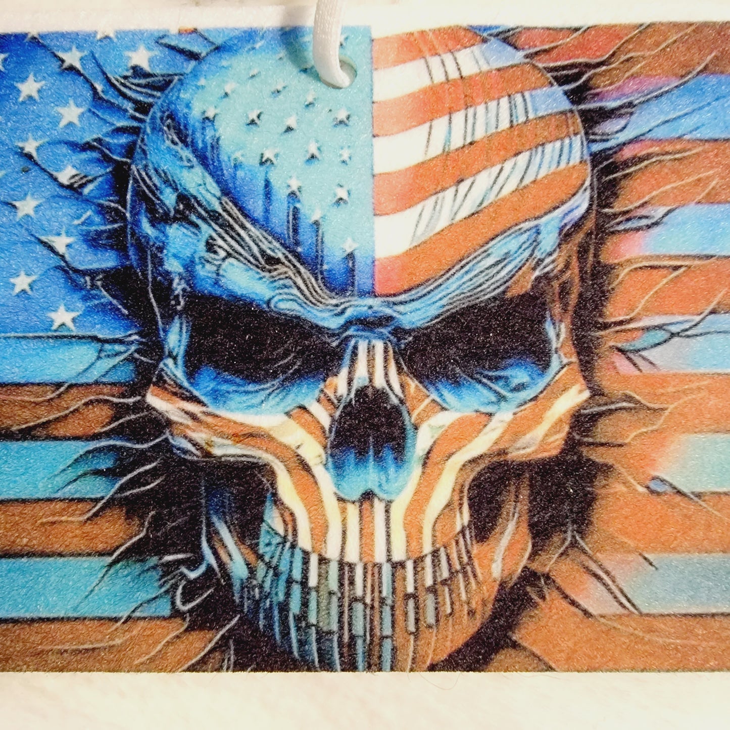 USA Skull Unscented Car Air Freshener Freshie
