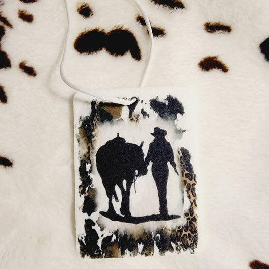 Horse Cowgirl Unscented Car Air Freshener Freshie
