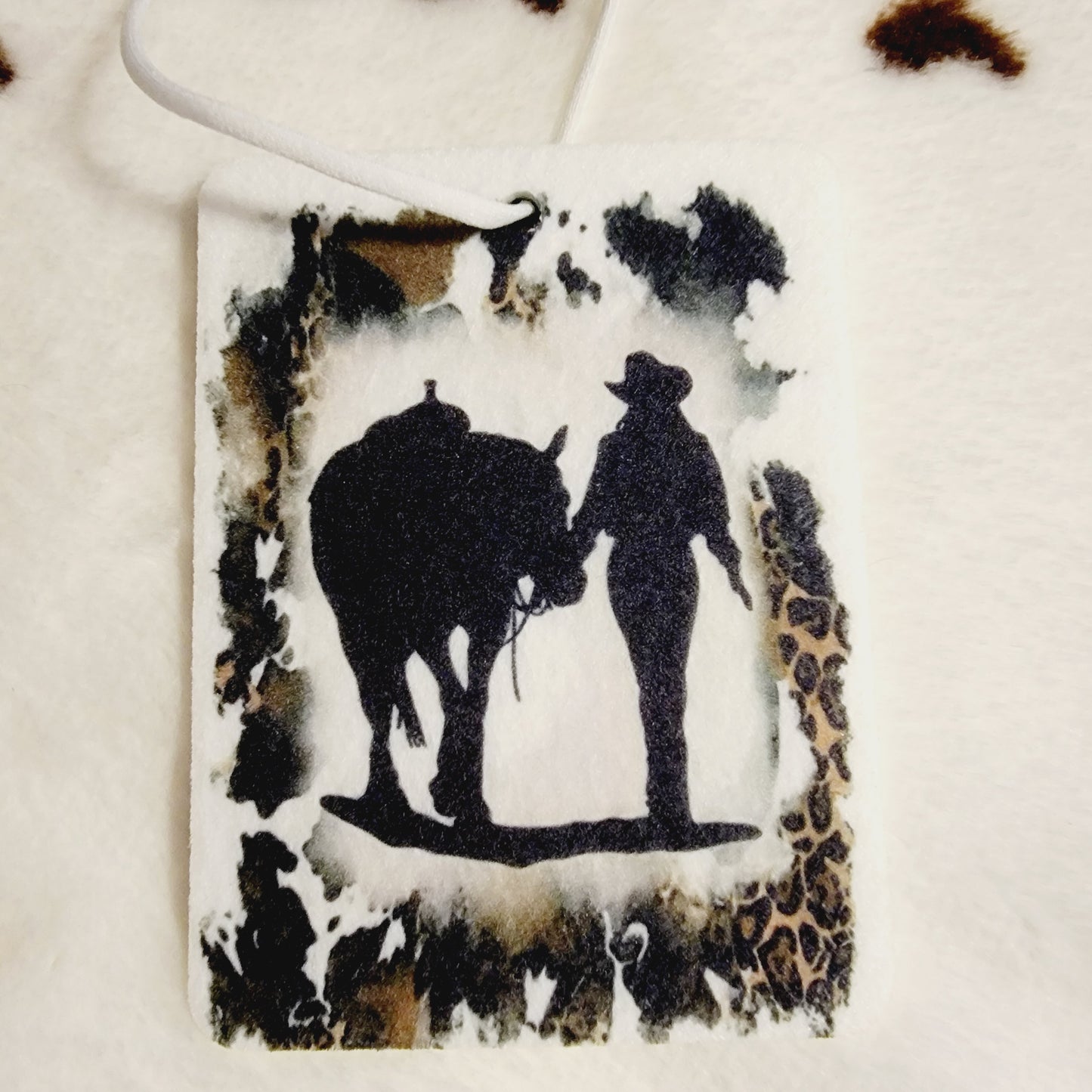Horse Cowgirl Unscented Car Air Freshener Freshie