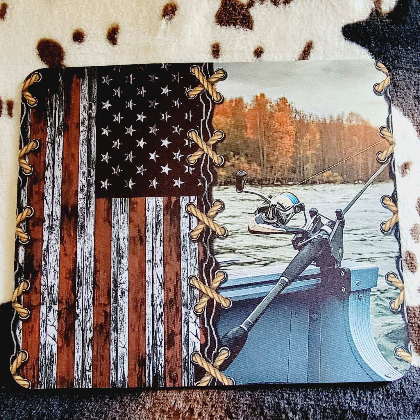 Fishing Flag Mouse Pad
