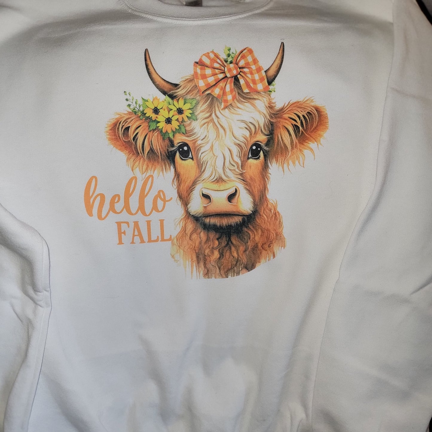 Hello Fall Highland Cow Sweatshirt