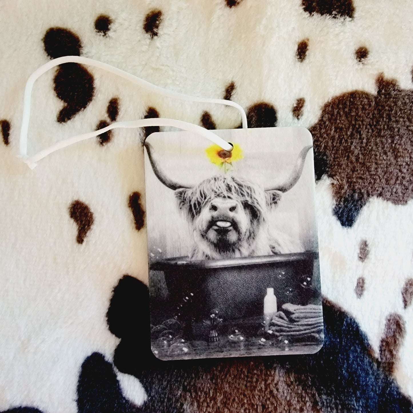 Highland Cow Unscented Car Air Freshener