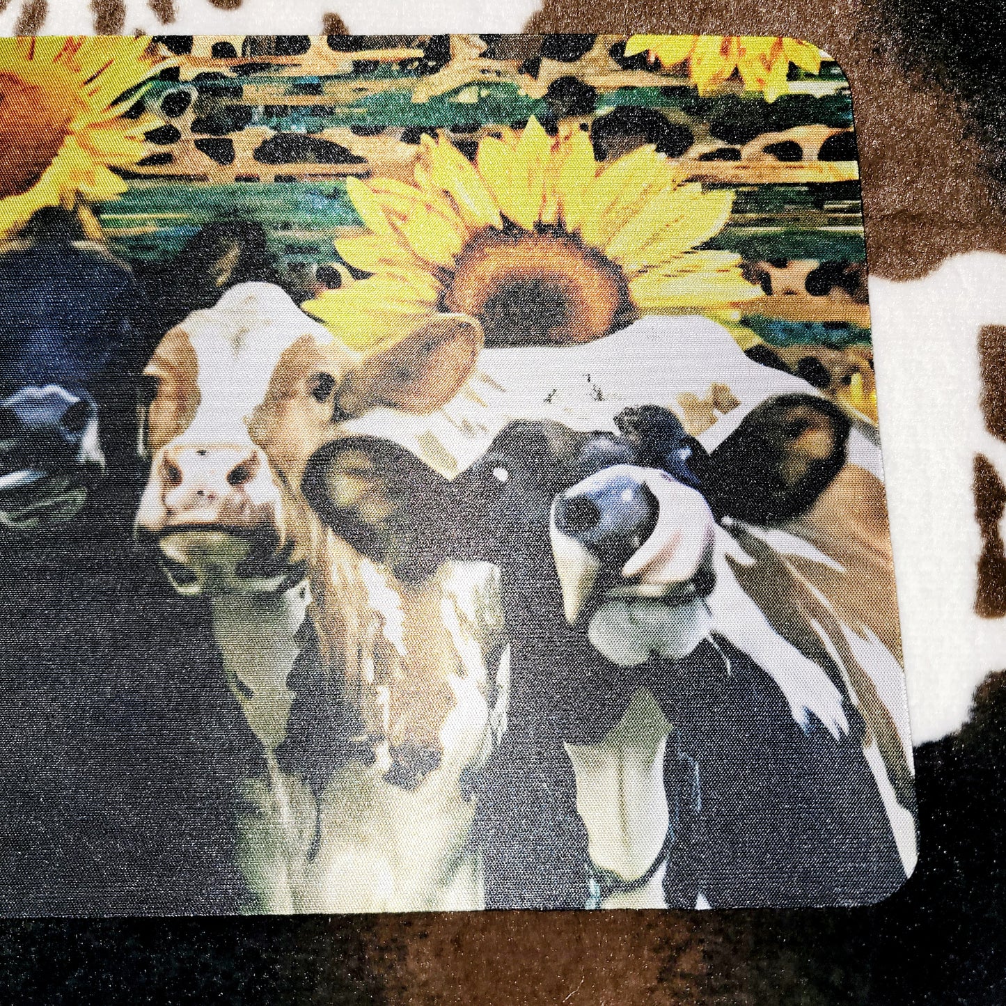 Sunflower Cows Computer Office Mouse Pad
