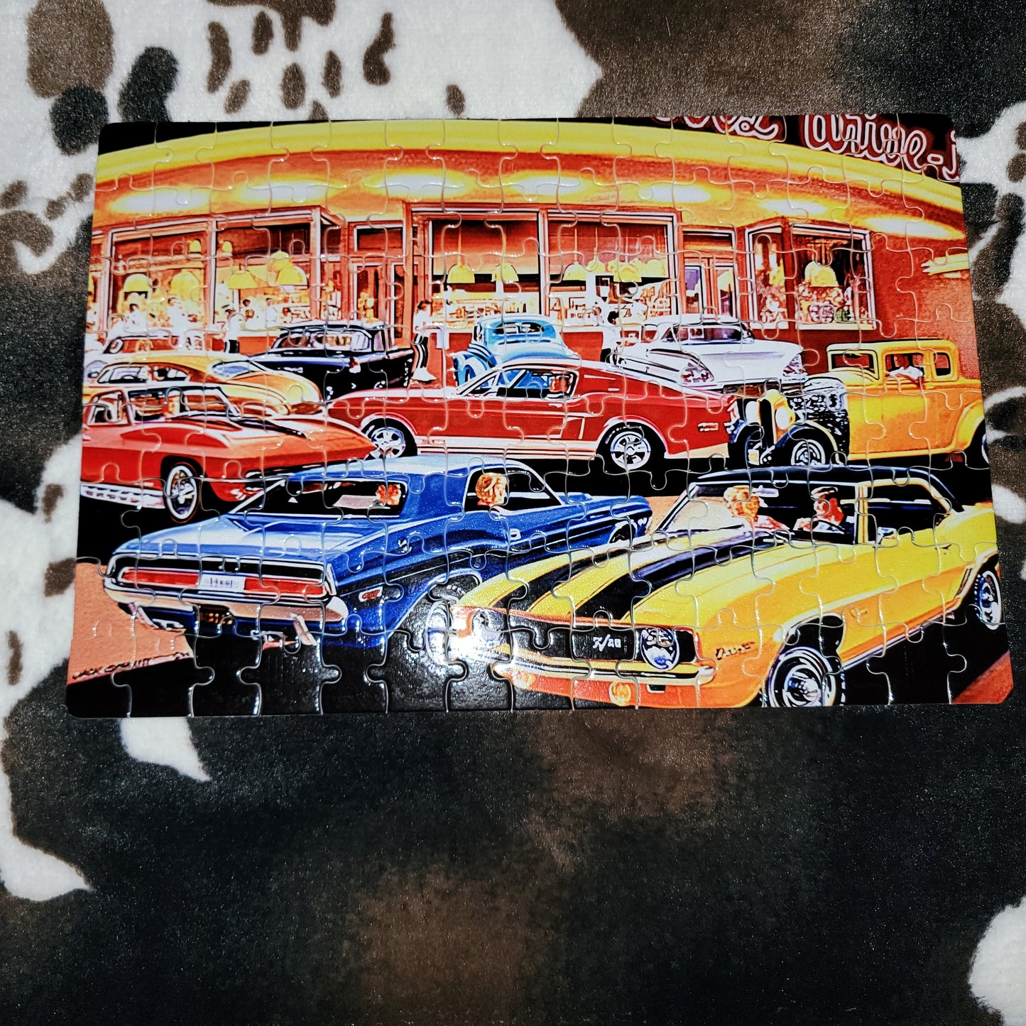 Vintage Cars Handmade Jigsaw Puzzle