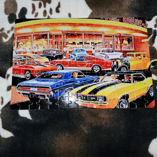 Vintage Cars Handmade Jigsaw Puzzle