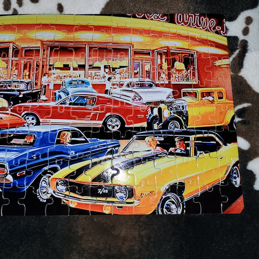 Vintage Cars Handmade Jigsaw Puzzle