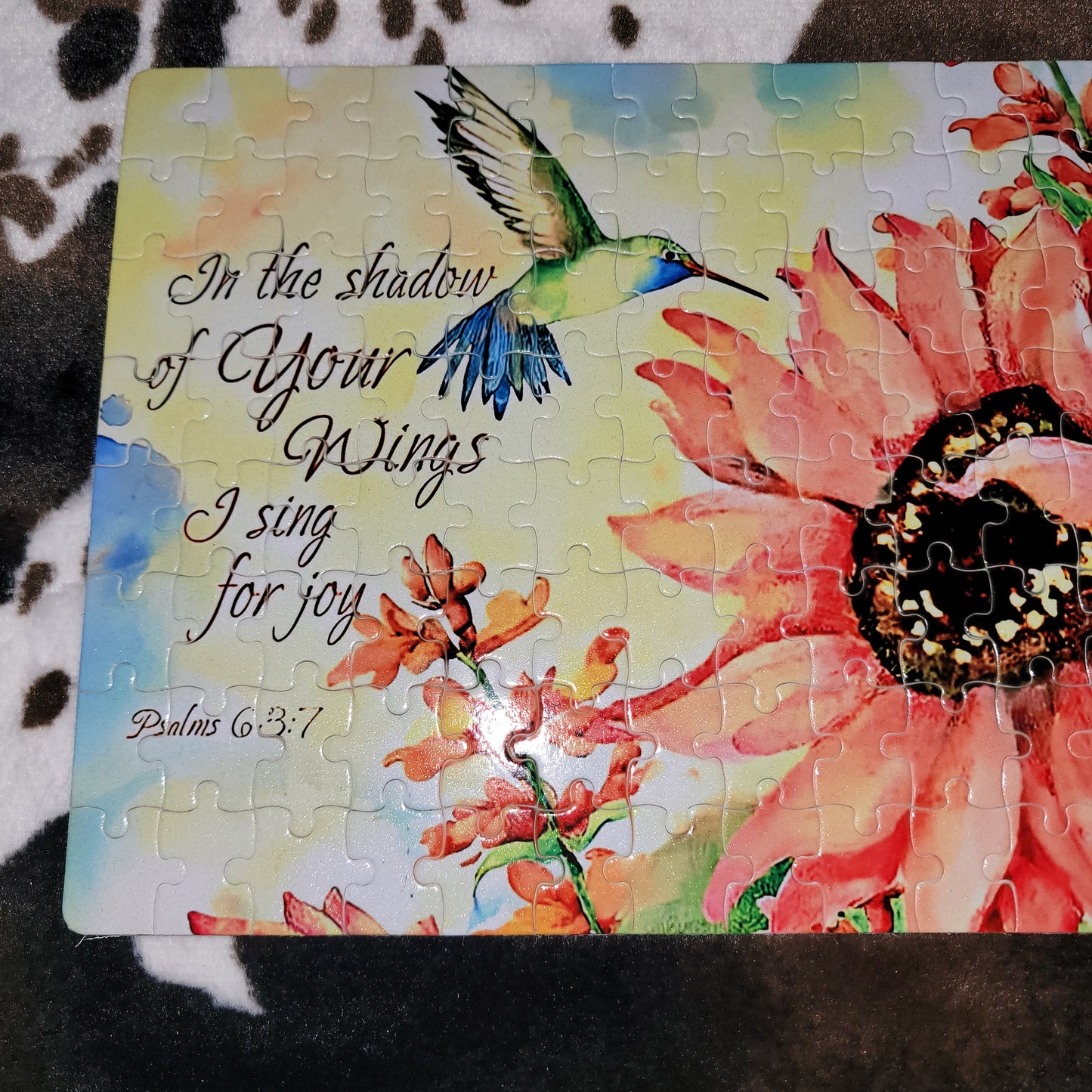 Hummingbird Floral Handmade Jigsaw Puzzle
