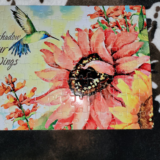 Hummingbird Floral Handmade Jigsaw Puzzle