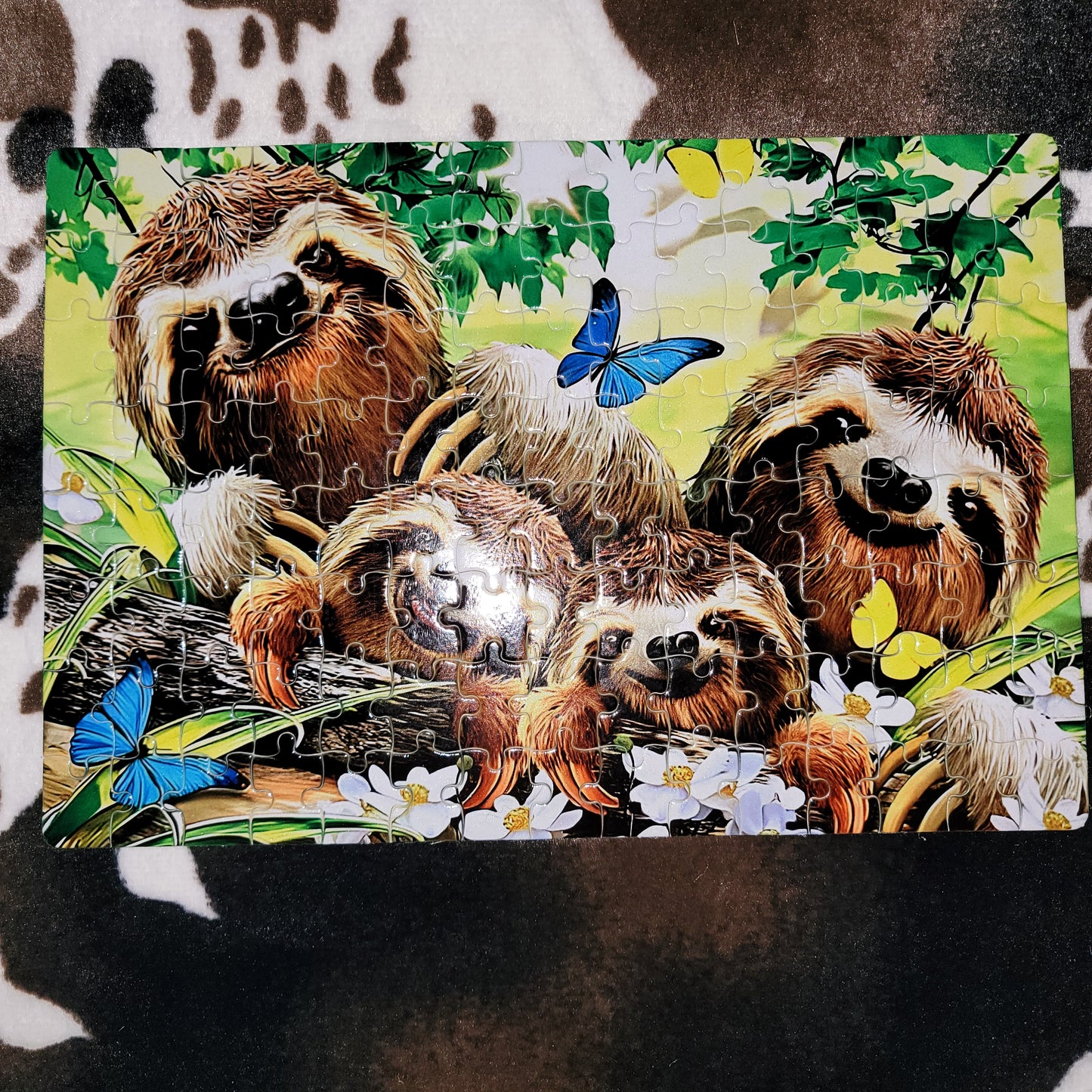 Sloth Butterfly Handmade Jigsaw Puzzle