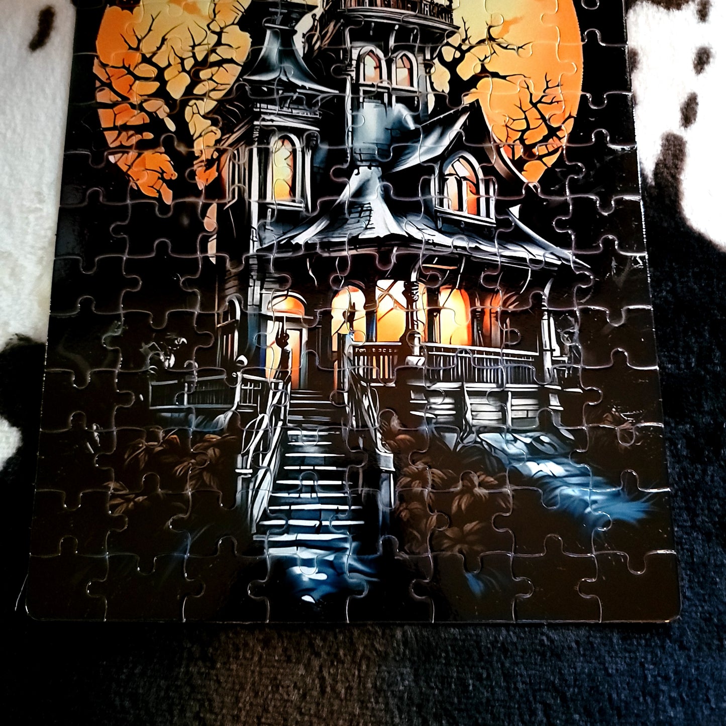 Haunted House Halloween Handmade Jigsaw Puzzle