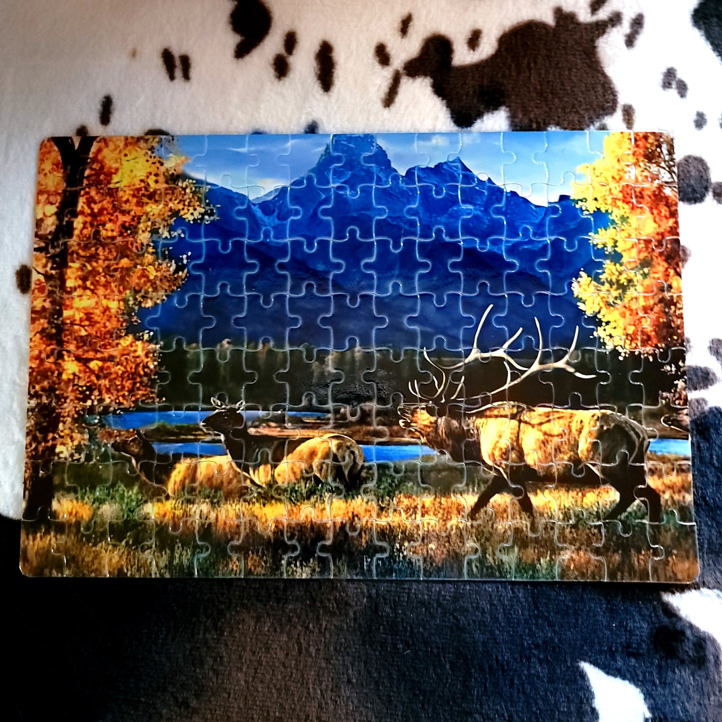 Elk Woodland 120 Piece Handmade Jigsaw Puzzle