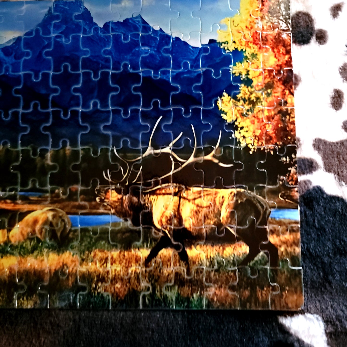 Elk Woodland 120 Piece Handmade Jigsaw Puzzle