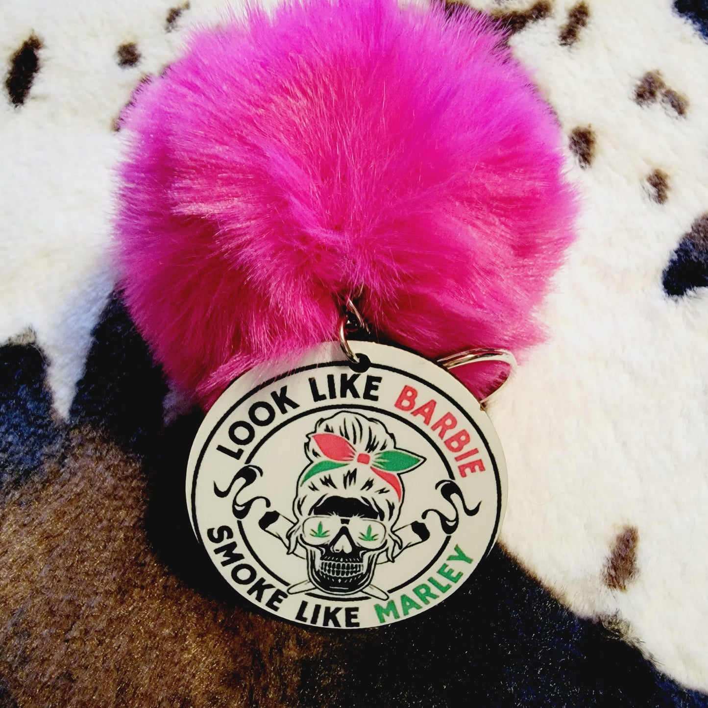 Look Like Barbie Pom Pom Keychain