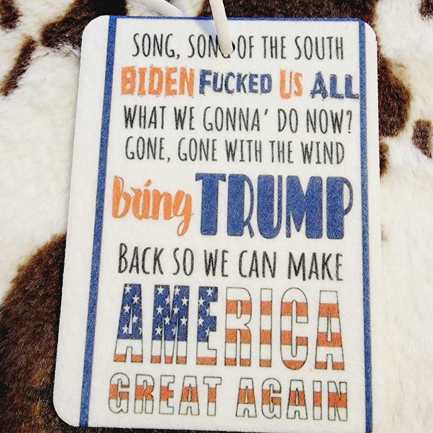 Trump Unscented Car Air Freshener Freshie