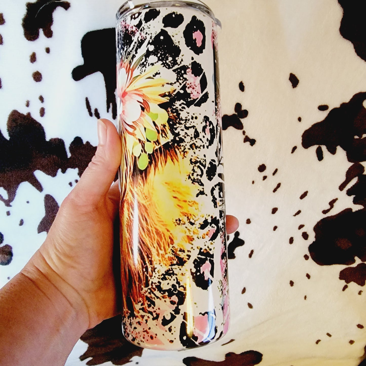 Highland Cow Pink 20oz Skinny Tumbler