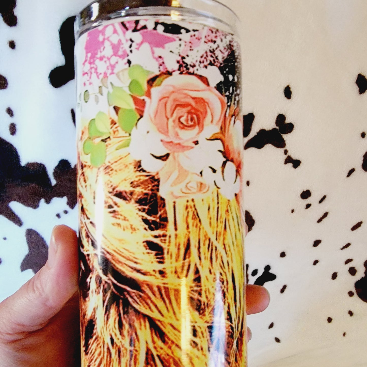 Highland Cow Pink 20oz Skinny Tumbler