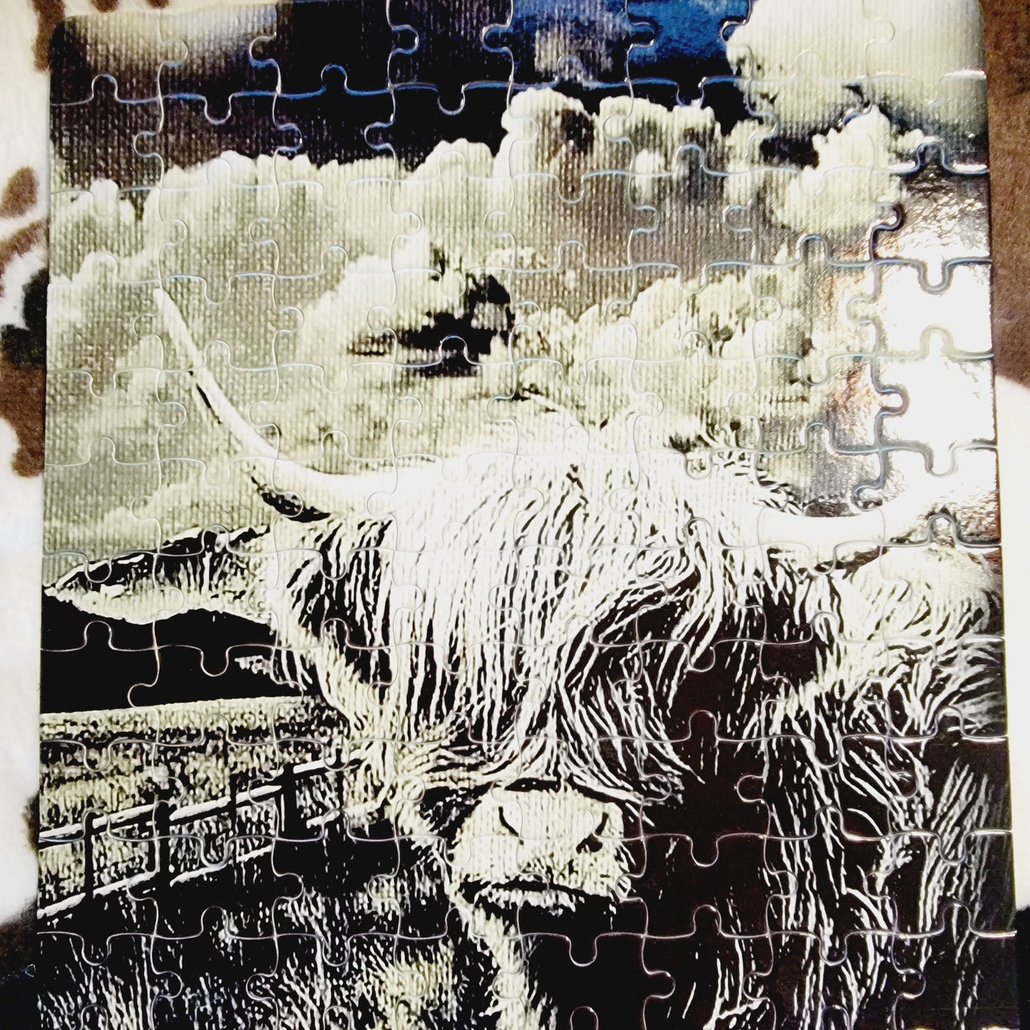 Highland Cow 120 Piece Handmade Jigsaw Puzzle