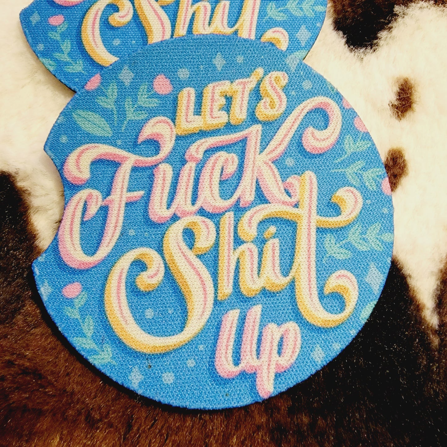 Funny Neoprene Car Coaster Set