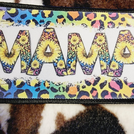 Mama Sunflower Print Hat Patch