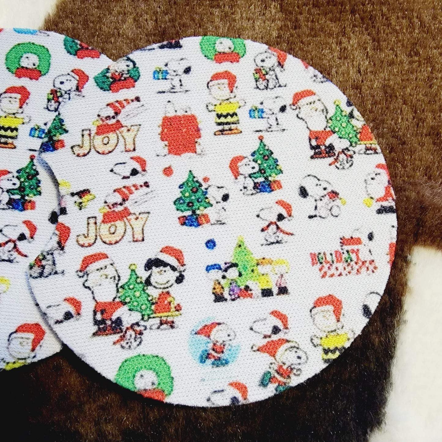 Snoopy Christmas Neoprene Car Coasters