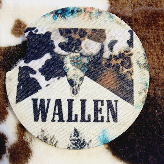 Bull Skull Wallen Neoprene Car Coaster Set