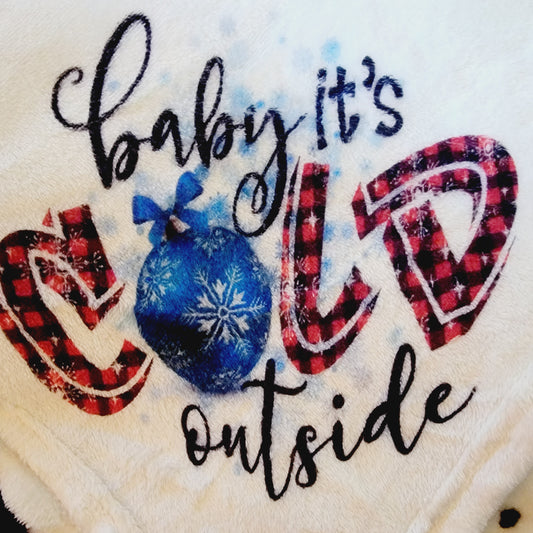 Baby It's Cold Outside Soft Plush Blanket