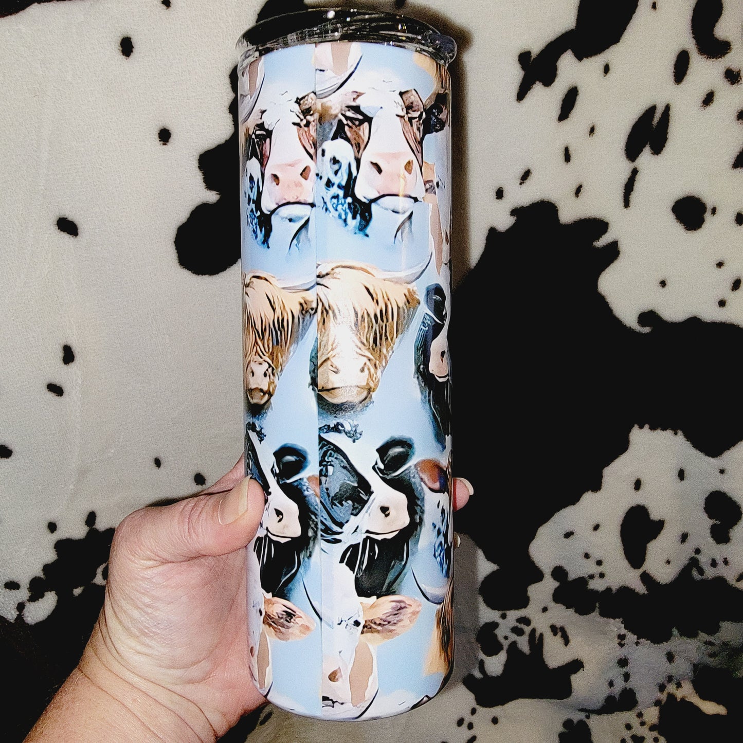 Cows Seamless Custom 20oz Skinny Tumbler