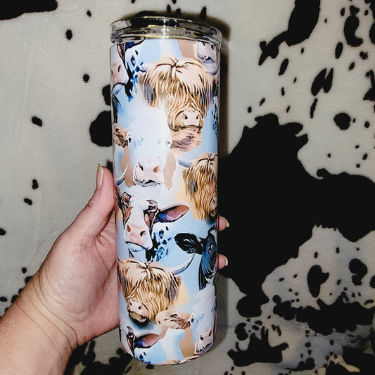 Cows Seamless Custom 20oz Skinny Tumbler
