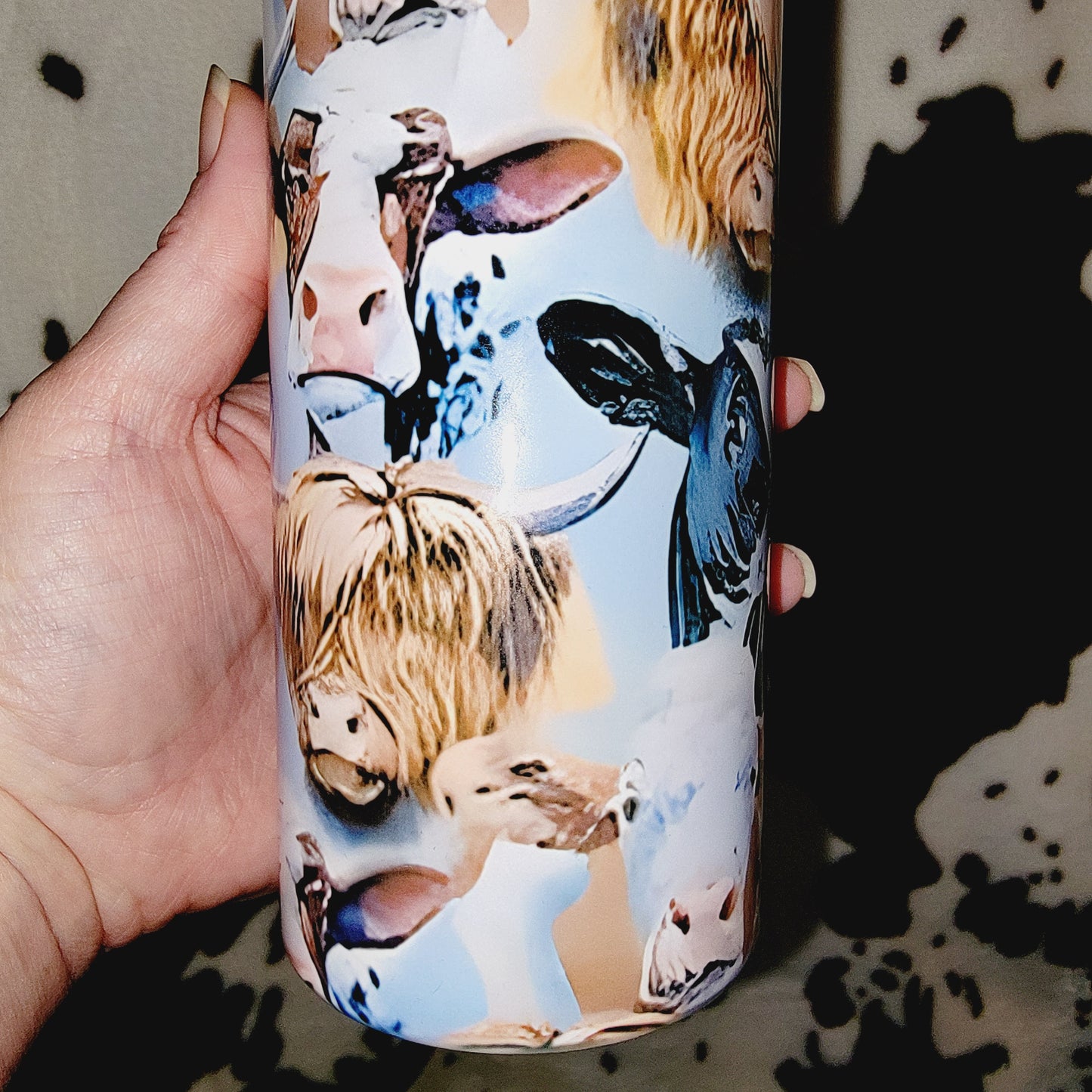 Cows Seamless Custom 20oz Skinny Tumbler