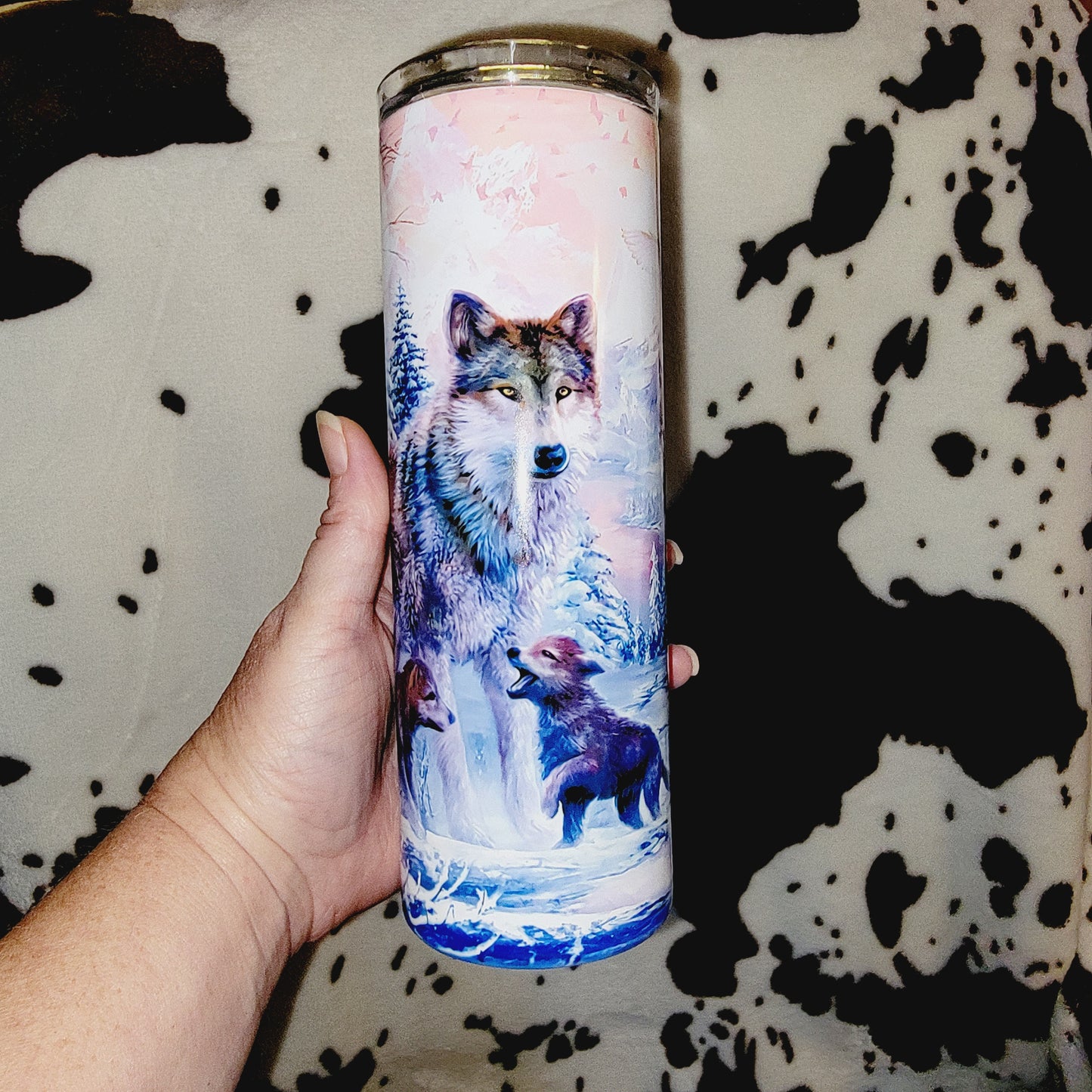 Winter Wolf Pack 20oz Skinny Tumbler