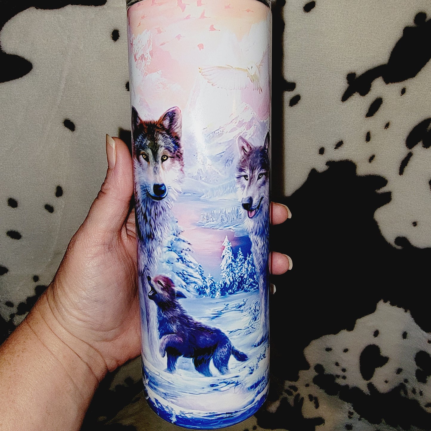 Winter Wolf Pack 20oz Skinny Tumbler
