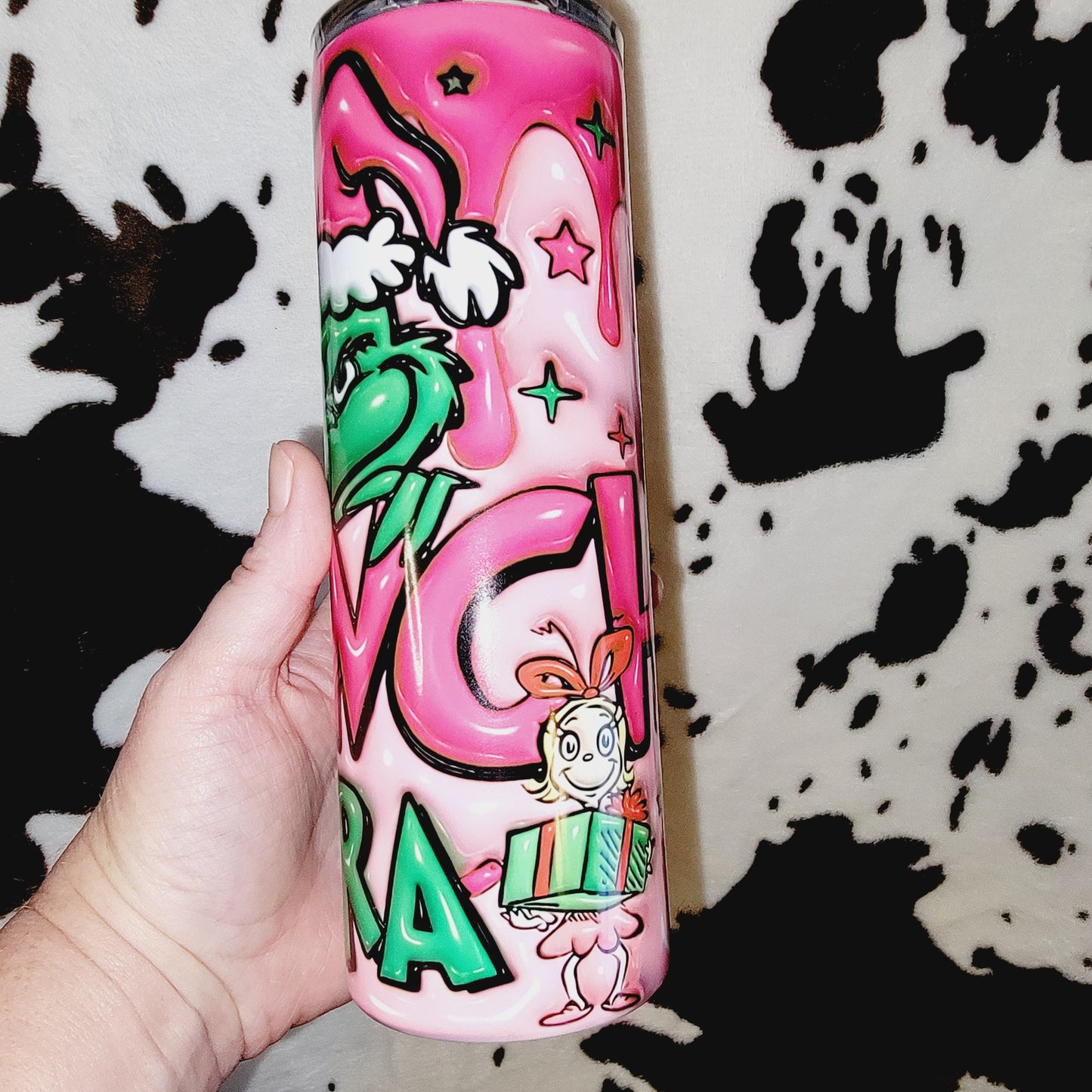 Grinch Era 3D Christmas 20oz Skinny Tumbler