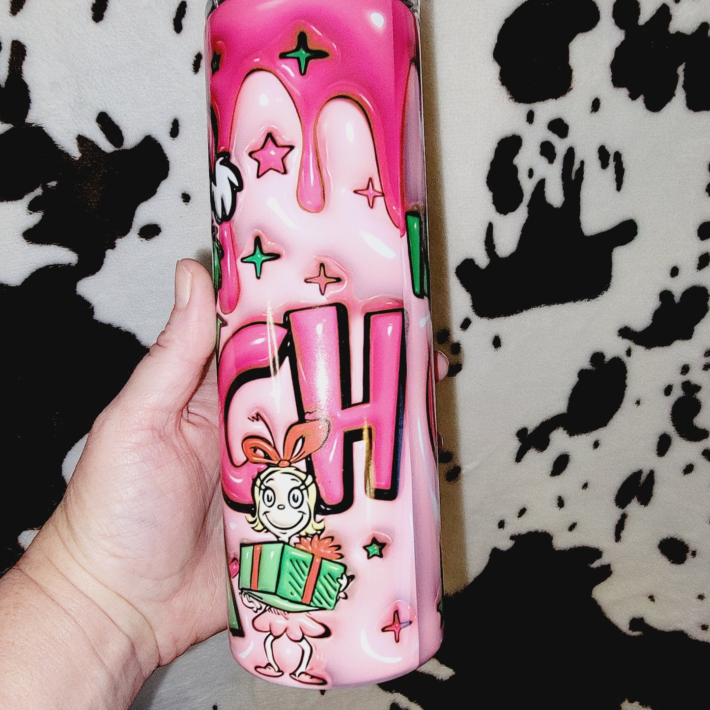 Grinch Era 3D Christmas 20oz Skinny Tumbler